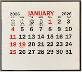 Small 2026 Self-Stick Calendar Pads