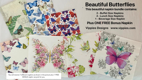 SNB-020-BLG "Beautiful Butterflies" Special Napkin Bundle