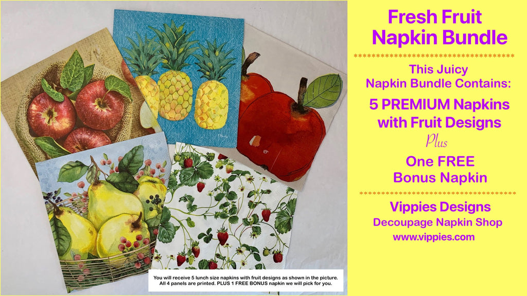 SNB-021-L "Fresh Fruit" Special Napkin Bundle
