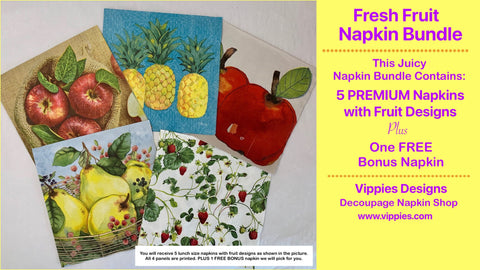 SNB-021-L "Fresh Fruit" Special Napkin Bundle