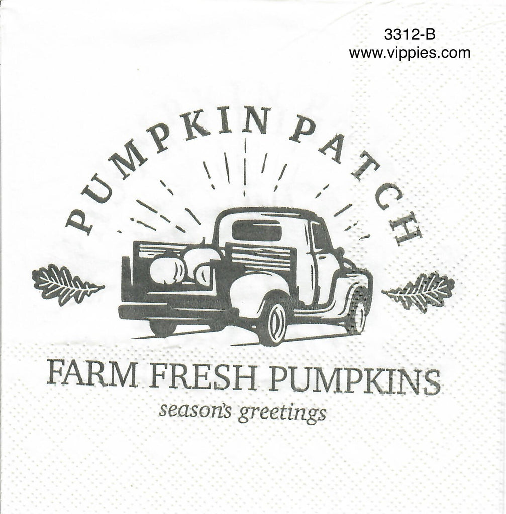 AT-3312-B Pumpkin Patch Farm Fresh Napkin for Decoupage