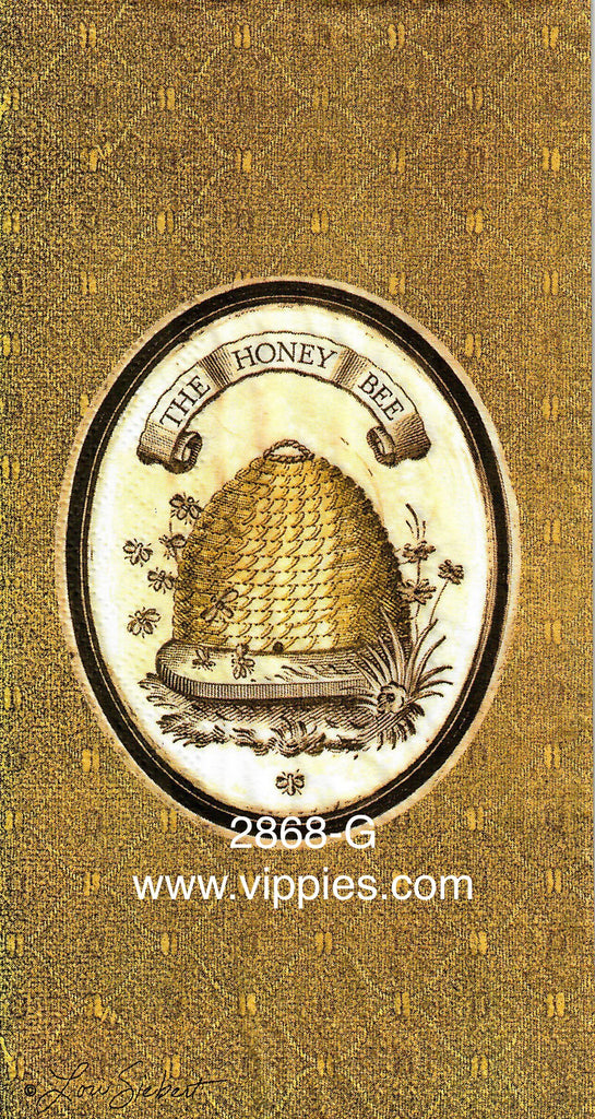 BB-2868-G The Honey Bee Hive Guest Napkin for Decoupage