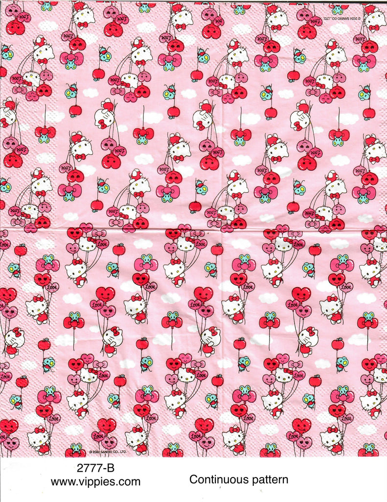 CTN-2777-B Hello Kitty Balloons Napkin for Decoupage