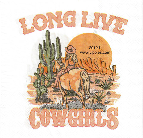 CW-2912-L Long Live Cowgirls Napkin for Decoupage