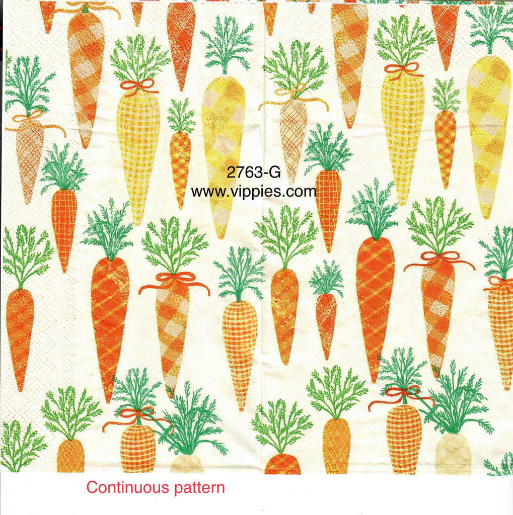EAST-2763-G Country Carrots Guest Napkin for Decoupage