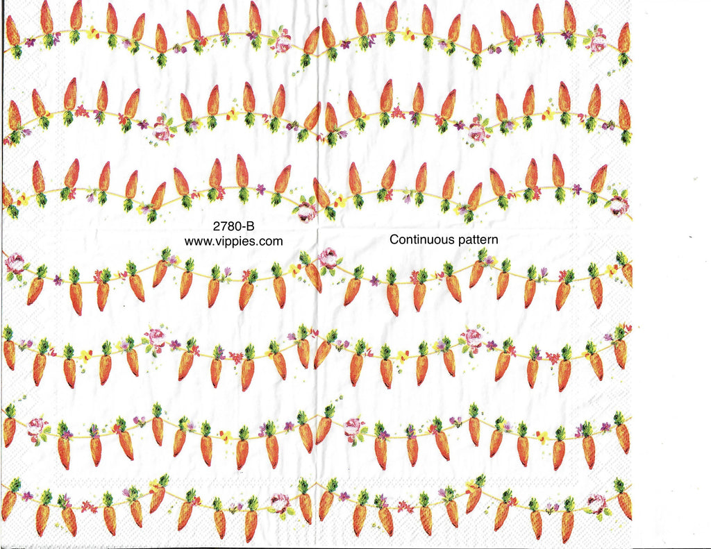 EAST-2780-B Carrots Garland Napkin for Decoupage