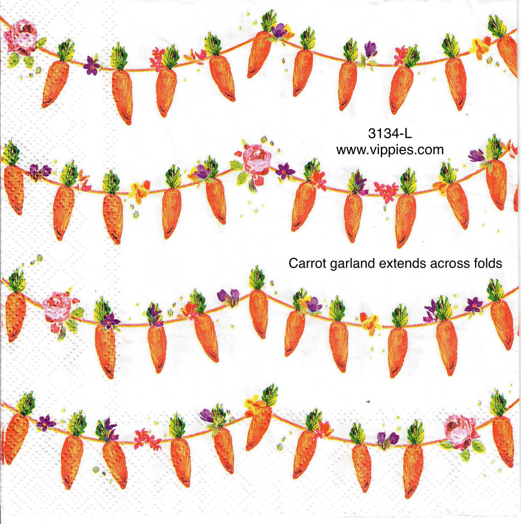 EAST-3134-L Carrot Garland Napkin for Decoupage