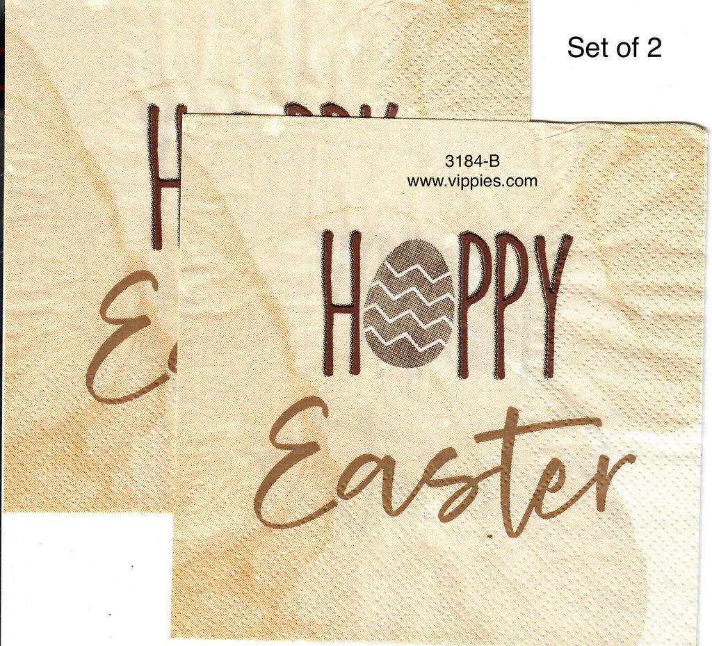EAST-3184-B-S Set of 2 Hoppy Easter Prim Napkin for Decoupage