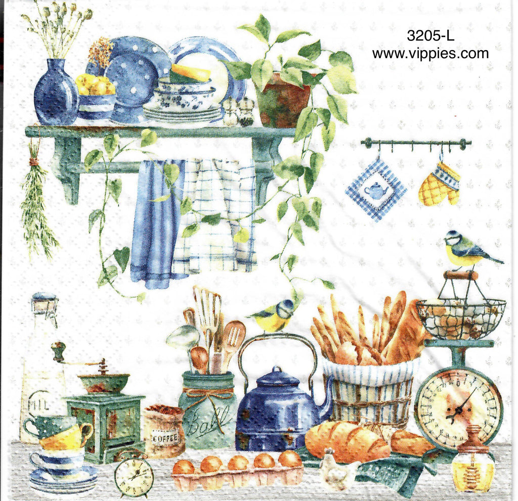 FD-3205-L Kitchen Scene Napkin for Decoupage