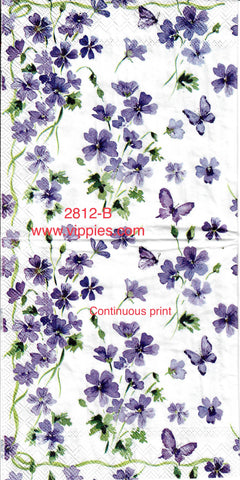 FL-2812-B Purple Forget-Me-Nots Napkin for Decoupage