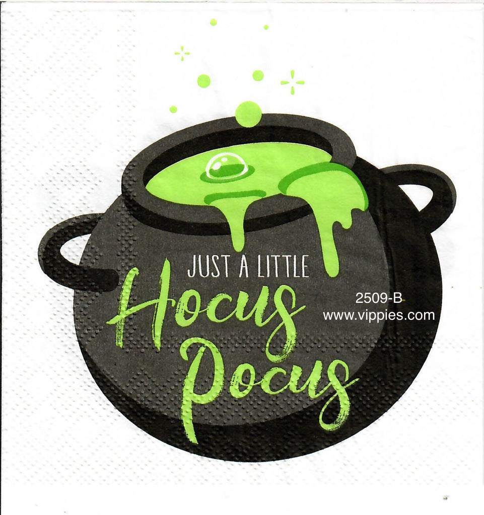 HWN-2509-B Hocus Pocus Cauldron Napkin for Decoupage