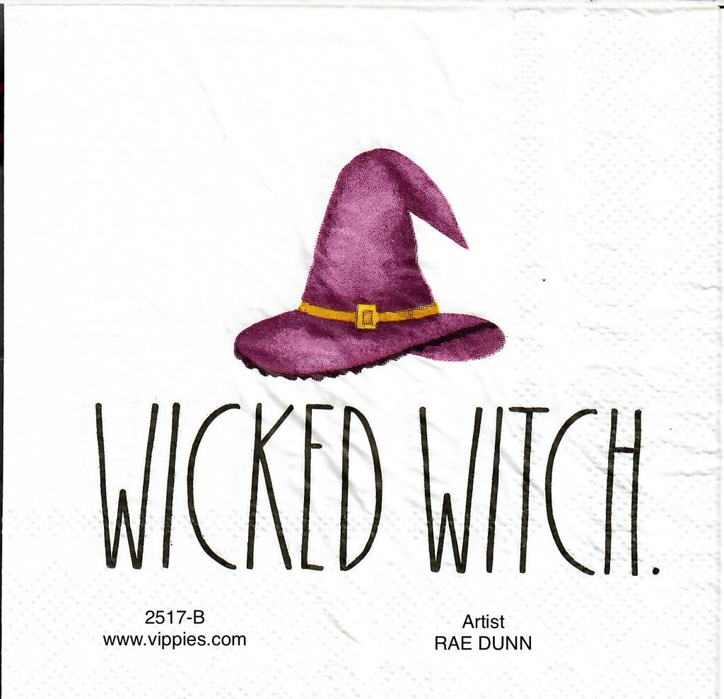 HWN-2517-B RD Wicked Witch Hat Napkin for Decoupage