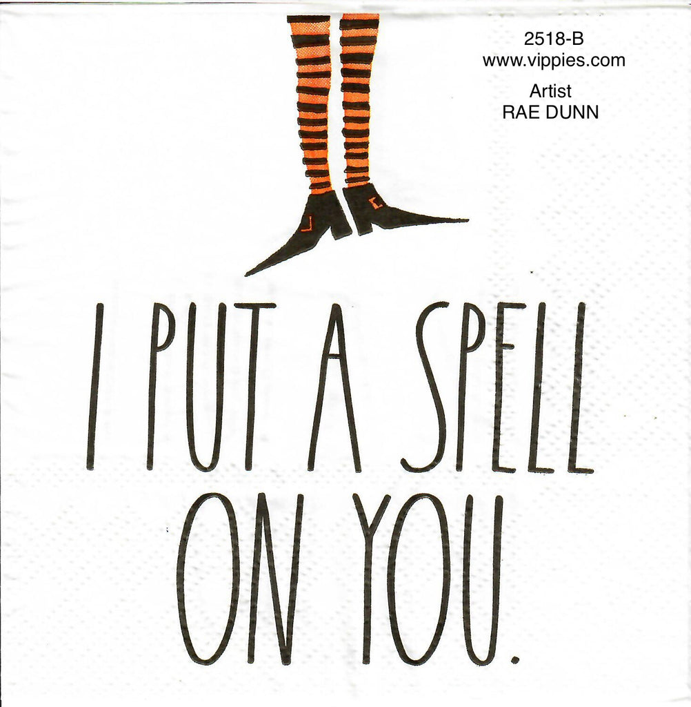 HWN-2518-B RD Put a Spell Legs Napkin for Decoupage