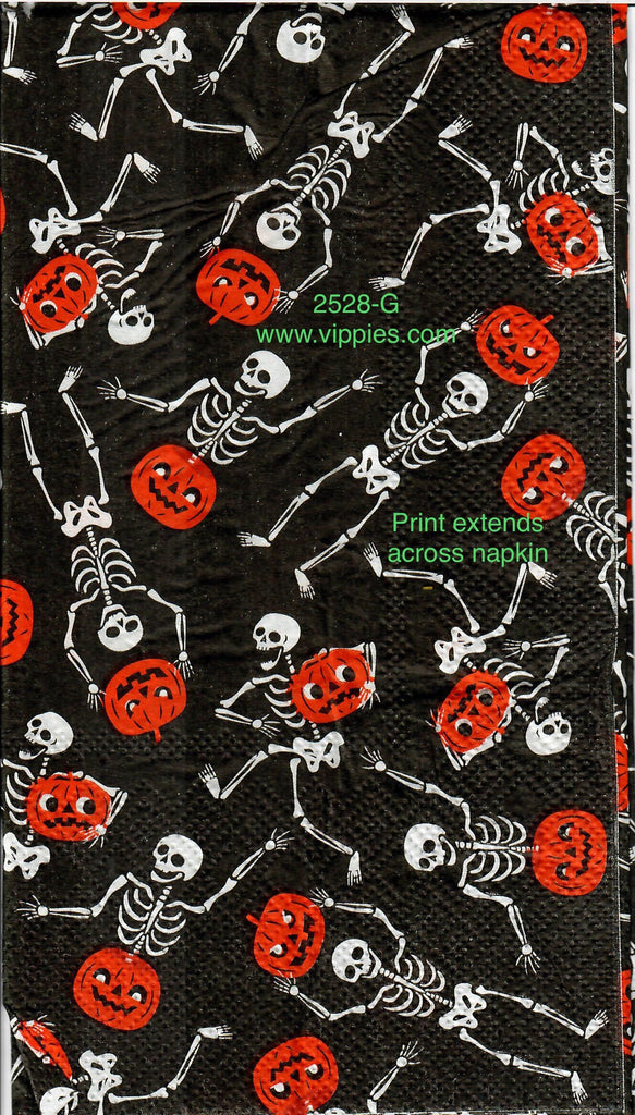 HWN-2528-G Skeleton Jacks Guest Napkin for Decoupage