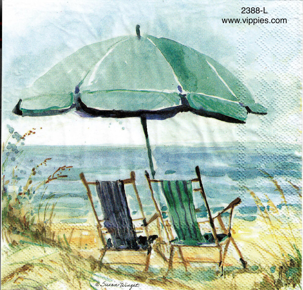 NS-2388-L Watercolor Beach Day Napkin for Decoupage