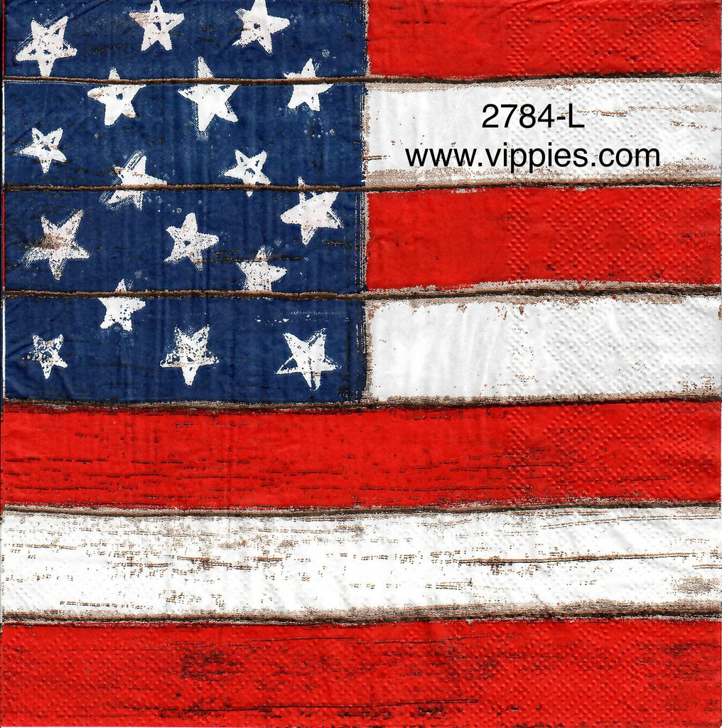 PAT-2784-L Plank Flag Napkin for Decoupage