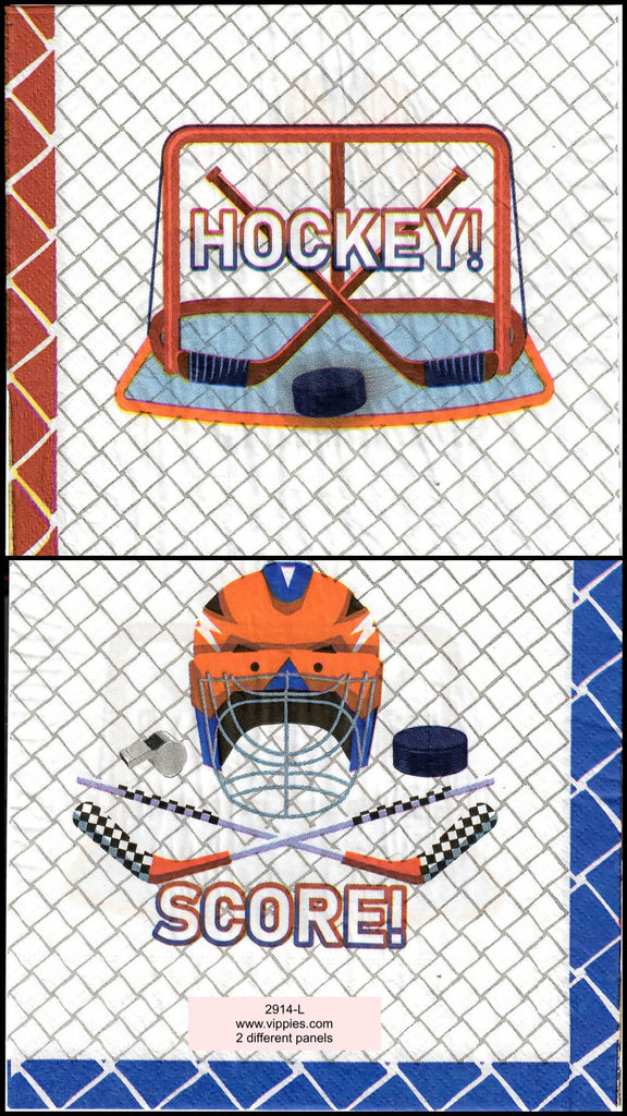 SPRT-2914-L Hockey Score Napkin for Decoupage