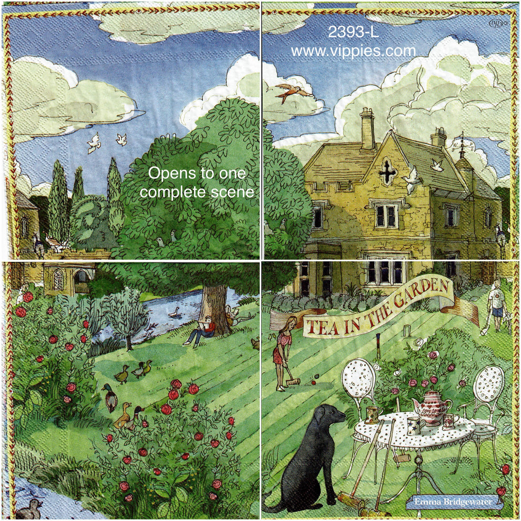 TRV-2393-L Garden Tea Party Napkin for Decoupage