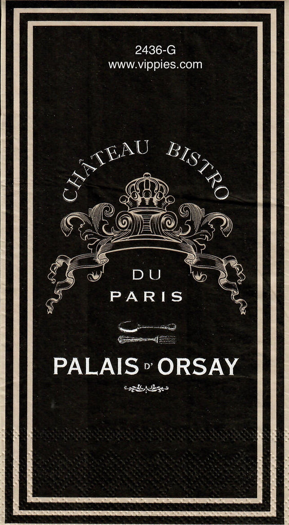 TRV-2436-G Chateau Bistro Guest Napkin for Decoupage