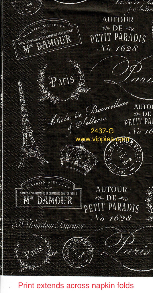 TRV-2437-G Petit Paradis Guest Napkin for Decoupage