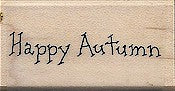 Tiny Happy Autumn Rubber Stamp 2320C