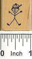 Boy with Cap 1 Rubber Stamp 2115B