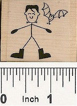 Frank N Bat Rubber Stamp 2138D