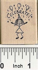 Celebrate Girl Rubber Stamp 2156D