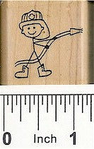 Fireman Rubber Stamp 2166D