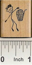 Basketball Guy Rubber Stamp 2169C