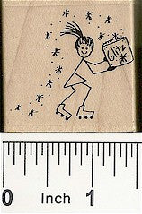 Glitz Gal Rubber Stamp 2172D