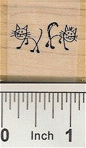 Cats Rubber Stamp 2206C