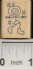 Space Gal Rubber Stamp 2214D