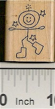 Space Guy Rubber Stamp 2216D