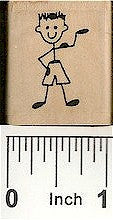 Beach Guy Rubber Stamp 2241C