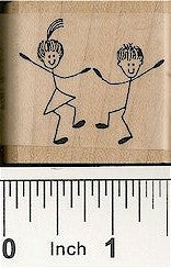 Dancers Rubber Stamp 2247D