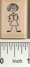 Gal Reader Rubber Stamp 2248D