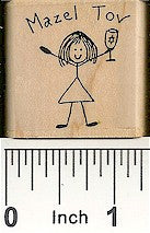 Mazel Tov Rubber Stamp 2277D