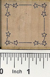 Square Star Border Rubber Stamp 2279E