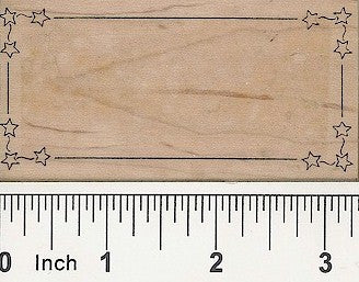 Long Star Border Rubber Stamp 2280G