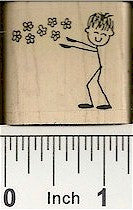 Spring Guy Rubber Stamp 2296D