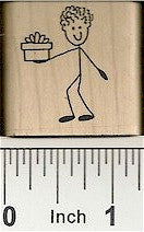 Guy/Gift Rubber Stamp 2336D
