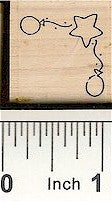 Balloon Corner Rubber Stamp 2338B