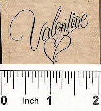 Skaters Heart Rubber Stamp 2357E