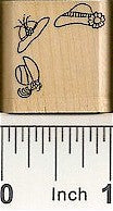 Hat Corner Rubber Stamp 2374C