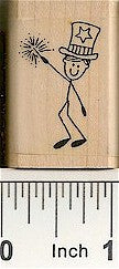 Sparkler Guy Rubber Stamp 2389D