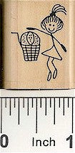 Basketball Girl Rubber Stamp 2394D