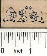 Santa Cats Rubber Stamp 2423D