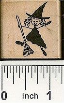 Witch Broom 2 Rubber Stamp 2462D