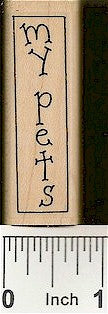 Vert. My Pets Rubber Stamp 2479D